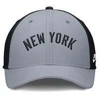MLB Nike Gray/Navy New York Yankees Rise Swoosh Performance Flex Hat