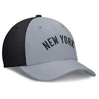 MLB Nike Gray/Navy New York Yankees Rise Swoosh Performance Flex Hat