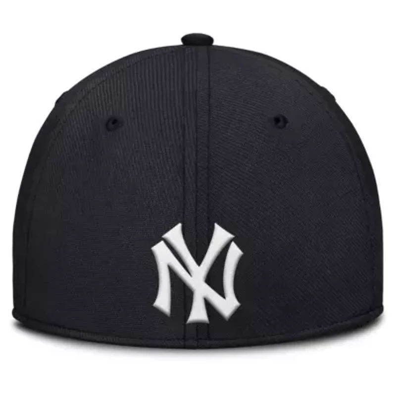 MLB Nike Gray/Navy New York Yankees Rise Swoosh Performance Flex Hat