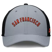 MLB Nike Gray/Black San Francisco Giants Rise Swoosh Performance Flex Hat