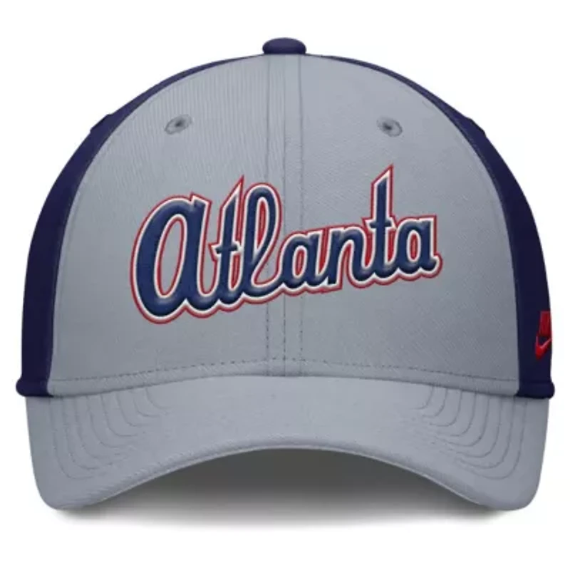 MLB Nike /Navy Atlanta Braves Rise Swoosh Performance Flex Hat