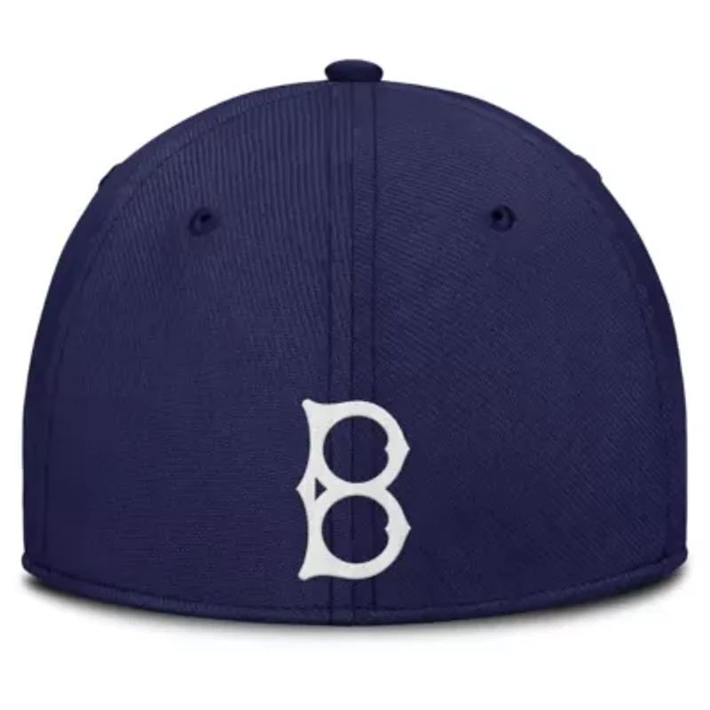 Cooperstown Teams Nike Gray/Navy Brooklyn Dodgers Rise Swoosh Performance Flex Hat