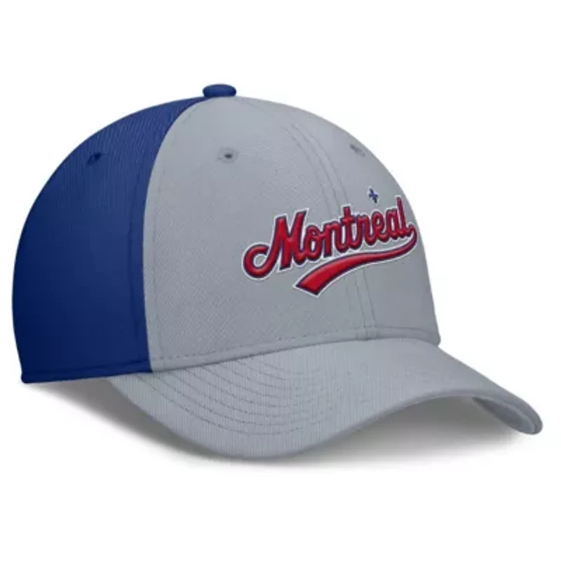 Cooperstown Teams Nike Gray/Blue Montreal Expos Rise Swoosh Performance Flex Hat