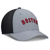 Boston Red Sox MLB Nike Gray/Navy Rise Swoosh Performance Flex Hat