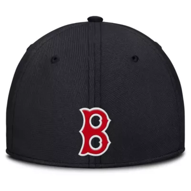 Boston Red Sox MLB Nike Gray/Navy Rise Swoosh Performance Flex Hat
