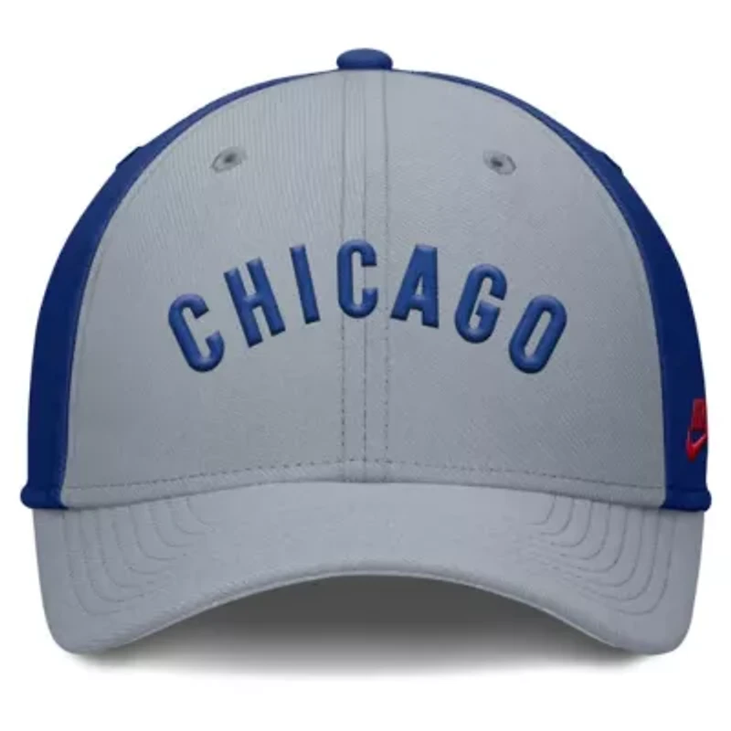 MLB Nike Gray/Royal Chicago Cubs Rise Swoosh Performance Flex Hat