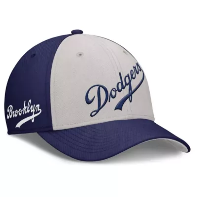 Cooperstown Teams Nike Navy/Gray Brooklyn Dodgers Rise Swoosh Performance Flex Hat