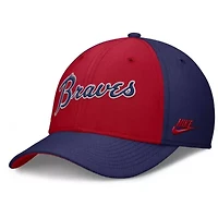 MLB Nike Navy/Red Atlanta Braves Rise Swoosh Performance Flex Hat