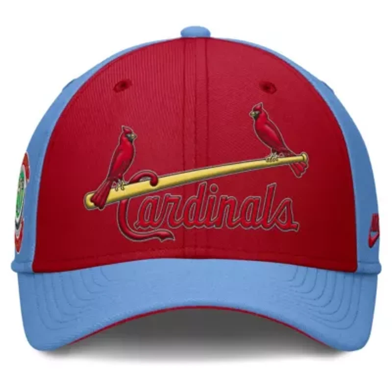 MLB Nike Light Blue/Red St. Louis Cardinals Rise Swoosh Performance Flex Hat