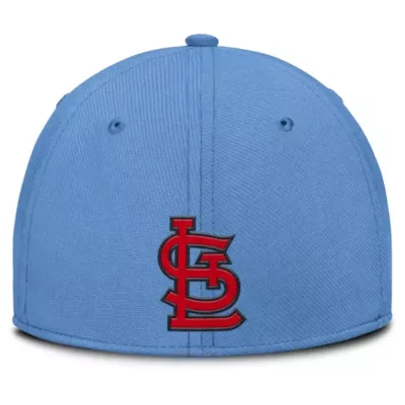 MLB Nike Light Blue/Red St. Louis Cardinals Rise Swoosh Performance Flex Hat
