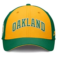 Cooperstown Teams Nike Green/Gold Oakland Athletics Rise Swoosh Performance Flex Hat