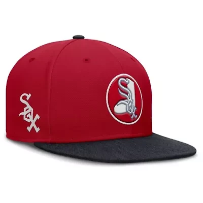 Chicago White Sox MLB Nike Cooperstown Two-Tone Dri-FIT Round Bill True Fitted Hat