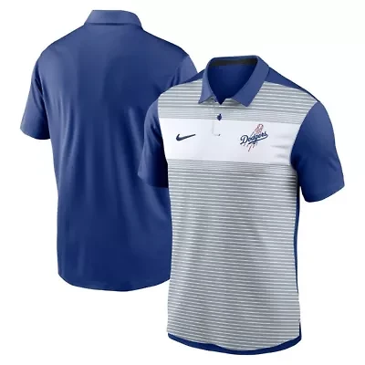 MLB Nike Los Angeles Dodgers Vapor Striped Dri-FIT Polo