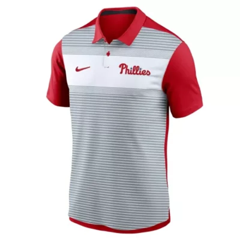 MLB Nike Philadelphia Phillies Vapor Striped Dri-FIT Polo