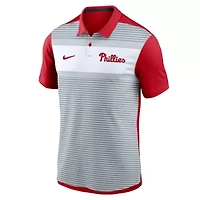 MLB Nike Philadelphia Phillies Vapor Striped Dri-FIT Polo
