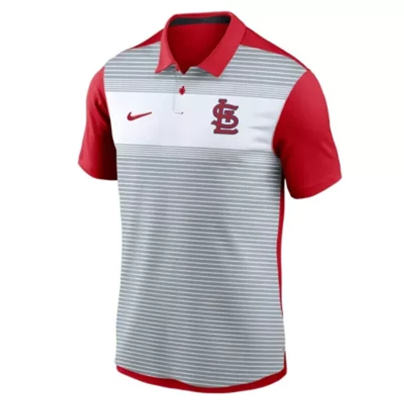 MLB Nike St. Louis Cardinals Vapor Striped Dri-FIT Polo