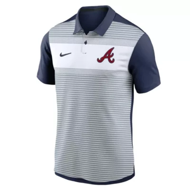 MLB Nike Atlanta Braves Vapor Striped Dri-FIT Polo