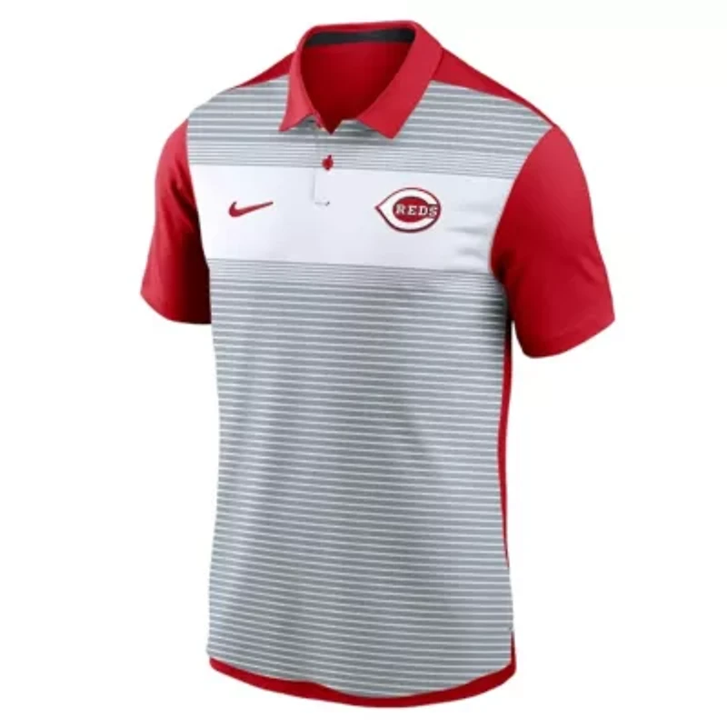 MLB Nike Cincinnati Reds Vapor Striped Dri-FIT Polo