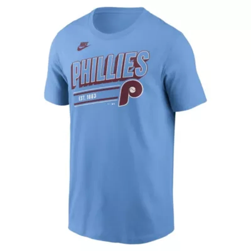 MLB Nike Light Philadelphia Phillies Cooperstown Collection Retro T-Shirt