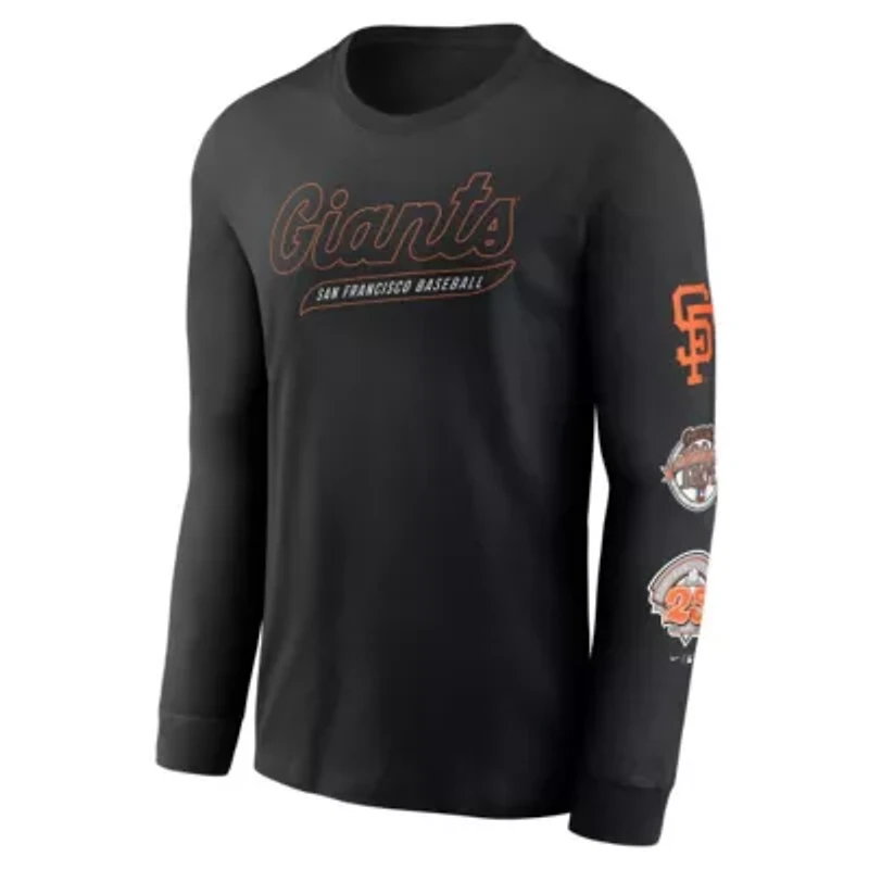 MLB Nike San Francisco Giants Cooperstown Collection Knockout Long Sleeve T-Shirt