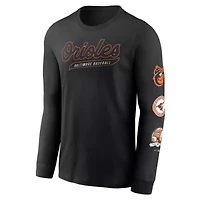 MLB Nike Baltimore Orioles Cooperstown Collection Knockout Long Sleeve T-Shirt