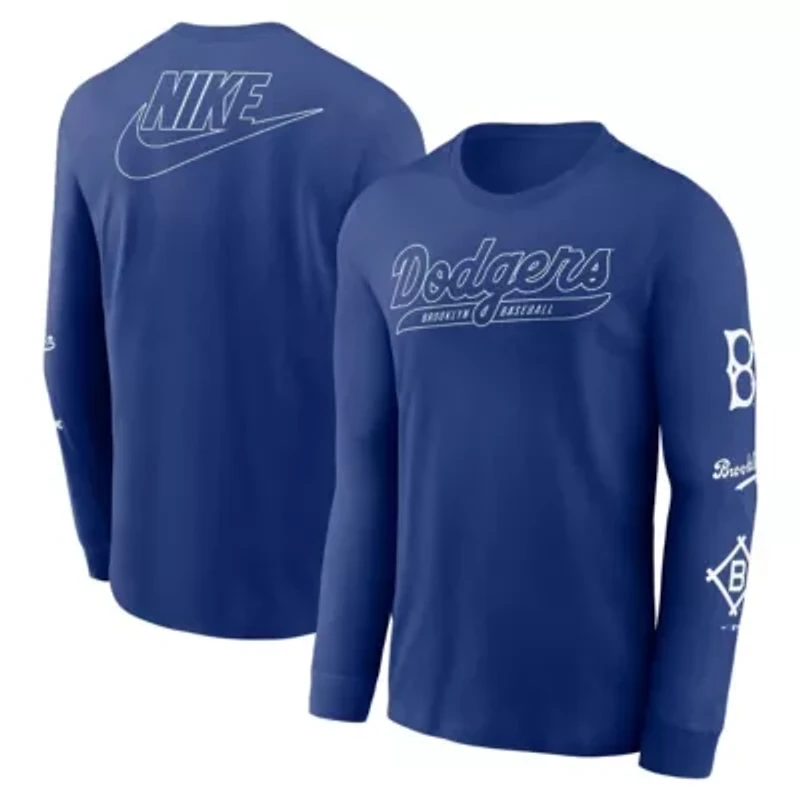 Cooperstown Teams Nike Brooklyn Dodgers Collection Knockout Long Sleeve T-Shirt