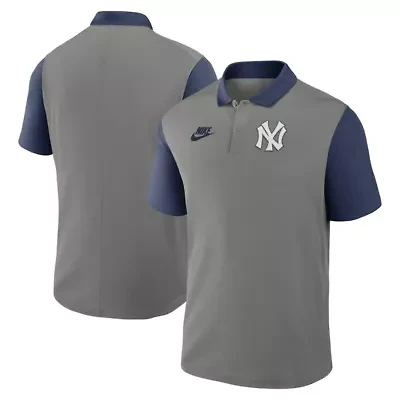 MLB Nike New York Yankees Cooperstown Collection Color-Block Victory Dri-FIT Polo