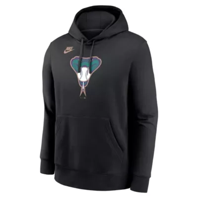 MLB Nike Arizona Diamondbacks Cooperstown Collection Logo Club Pullover Hoodie