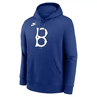 Cooperstown Teams Nike Brooklyn Dodgers Collection Logo Club Hoodie