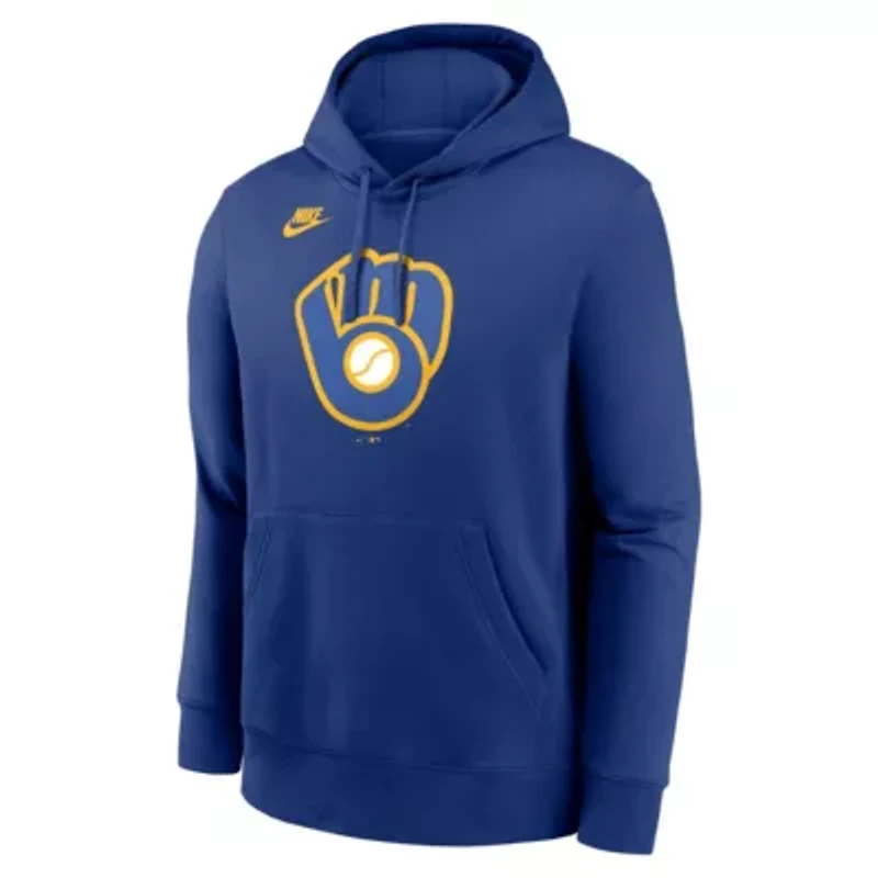 MLB Nike Milwaukee Brewers Cooperstown Collection Logo Club Hoodie