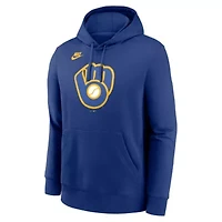 MLB Nike Milwaukee Brewers Cooperstown Collection Logo Club Hoodie