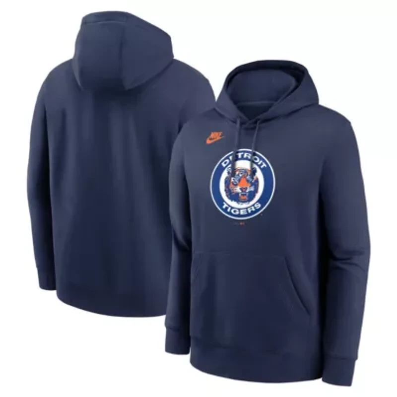 MLB Nike Detroit Tigers Cooperstown Collection Logo Club Hoodie