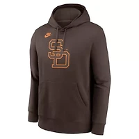 MLB Nike San Diego Padres Cooperstown Collection Logo Club Pullover Hoodie