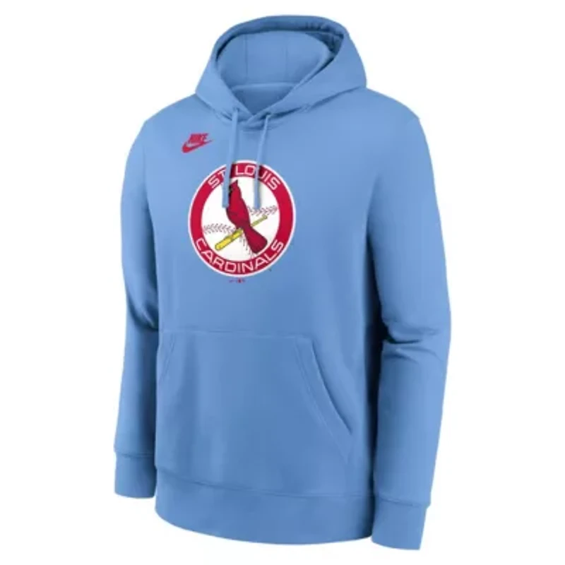 MLB Nike Light St. Louis Cardinals Cooperstown Collection Logo Club Pullover Hoodie