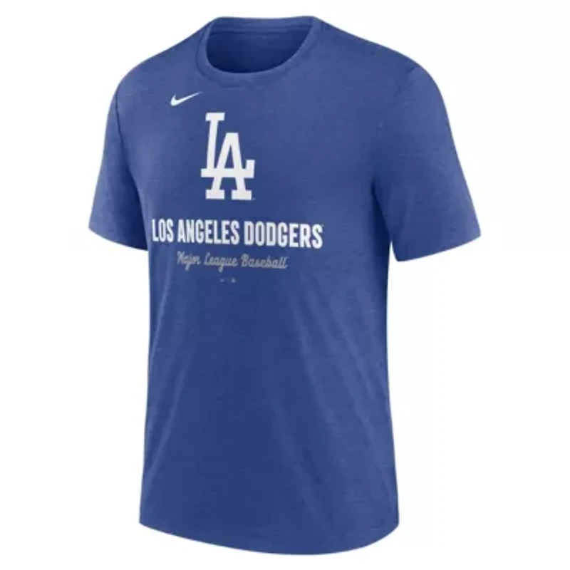 MLB Nike Los Angeles Dodgers Logo Tri-Blend T-Shirt