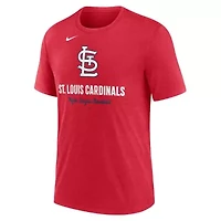 MLB Nike St. Louis Cardinals Logo Tri-Blend T-Shirt