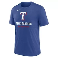 MLB Nike Texas Rangers Logo Tri-Blend T-Shirt