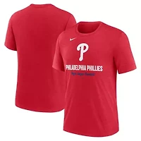 MLB Nike Philadelphia Phillies Logo Tri-Blend T-Shirt