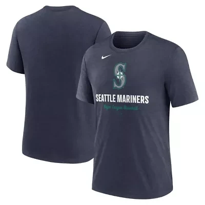 MLB Nike Seattle Mariners Logo Tri-Blend T-Shirt