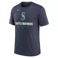 MLB Nike Seattle Mariners Logo Tri-Blend T-Shirt