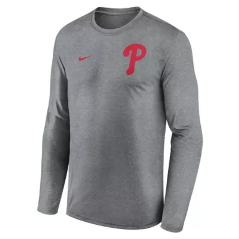 MLB Nike Philadelphia Phillies 2-Hit Legend Dri-FIT Long Sleeve T-Shirt