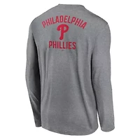 MLB Nike Philadelphia Phillies 2-Hit Legend Dri-FIT Long Sleeve T-Shirt
