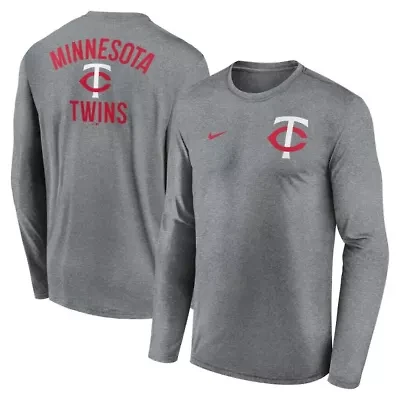 MLB Nike Minnesota Twins 2-Hit Legend Dri-FIT Long Sleeve T-Shirt