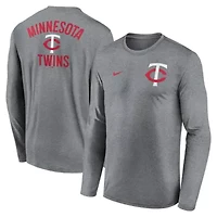 MLB Nike Minnesota Twins 2-Hit Legend Dri-FIT Long Sleeve T-Shirt