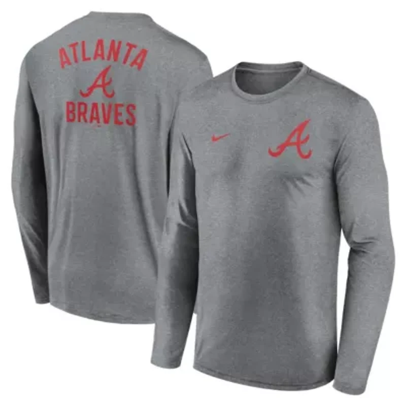 MLB Nike Atlanta Braves 2-Hit Legend Dri-FIT Long Sleeve T-Shirt