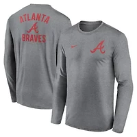 MLB Nike Atlanta Braves 2-Hit Legend Dri-FIT Long Sleeve T-Shirt