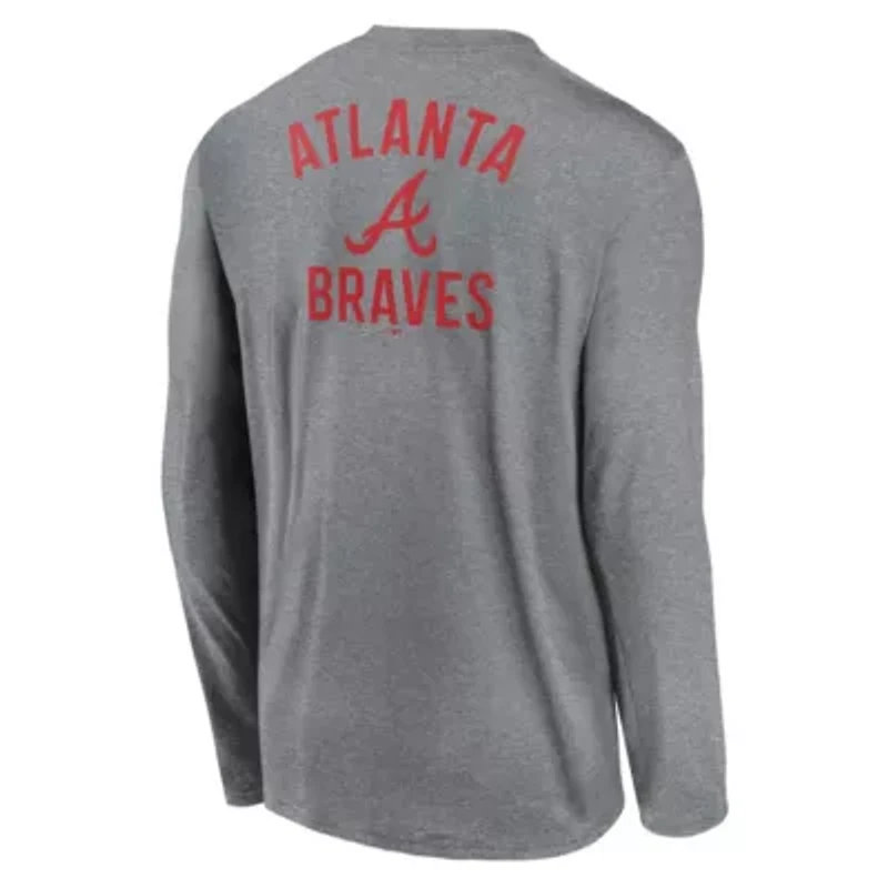 MLB Nike Atlanta Braves 2-Hit Legend Dri-FIT Long Sleeve T-Shirt