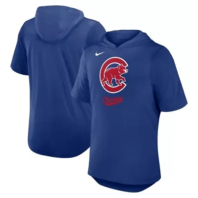 MLB Nike Chicago Cubs Tri-Blend Hoodie T-Shirt