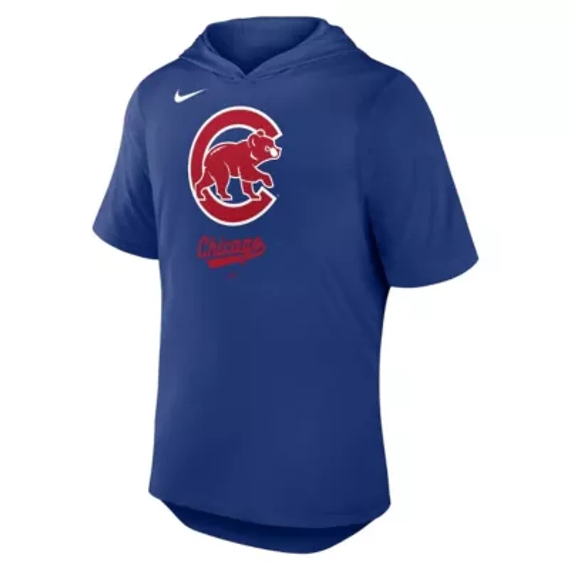 MLB Nike Chicago Cubs Tri-Blend Hoodie T-Shirt