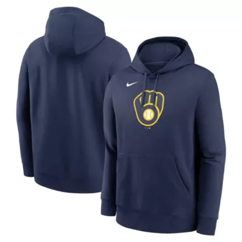 MLB Nike Milwaukee Brewers Logo Club Fleece Hoodie
